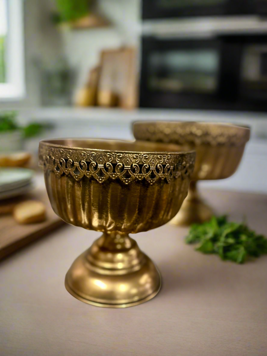 Gold Metal Vase Small