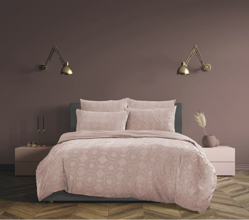 5pc Ardor Boudoir Millicent Queen Bed Comforter Set Peach