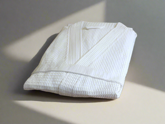 100% Cotton Waffle Kimono Bathrobe Unisex