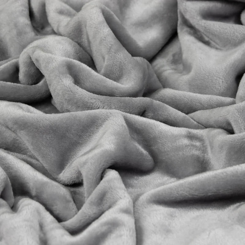 Lucia Luxury Plush Velvet Blanket - SILVER
