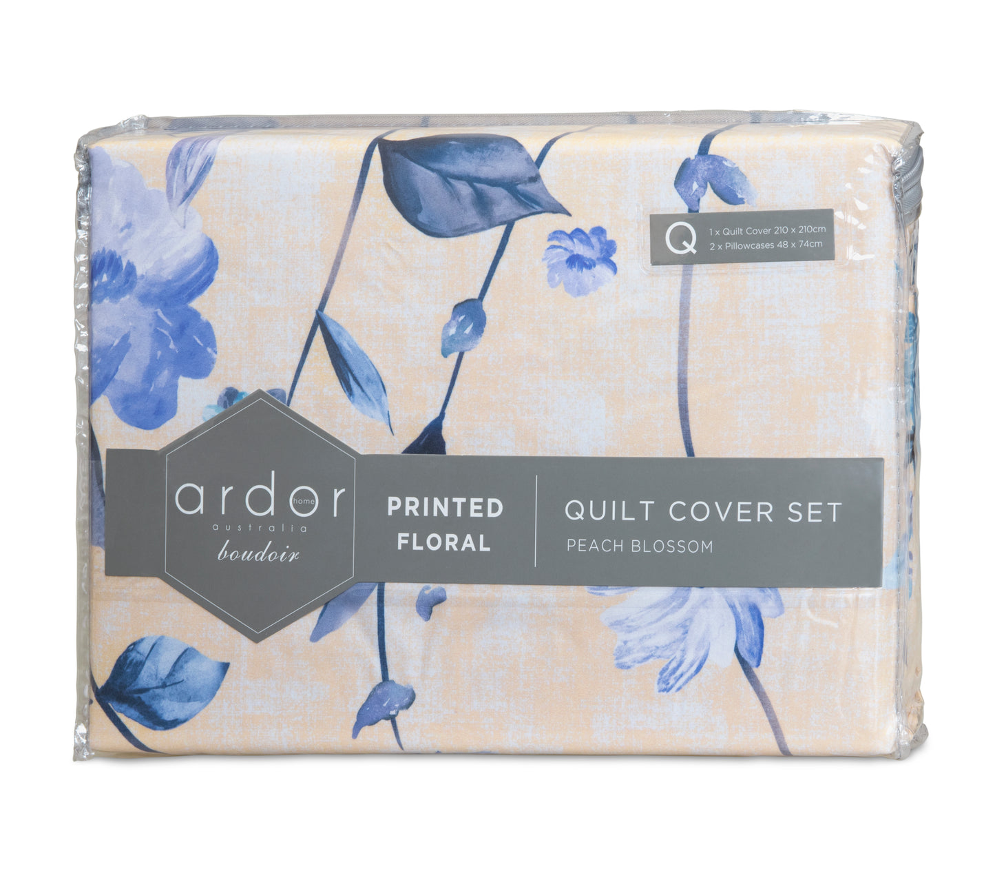 Ardor Boudoir Peach Blossom Quilt Cover Set - King