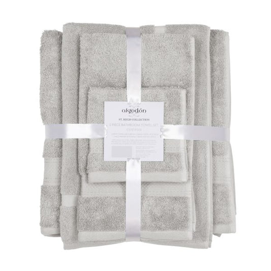 ALGODON "St Regis Collection" TOWEL PACK - 5PC - Silver