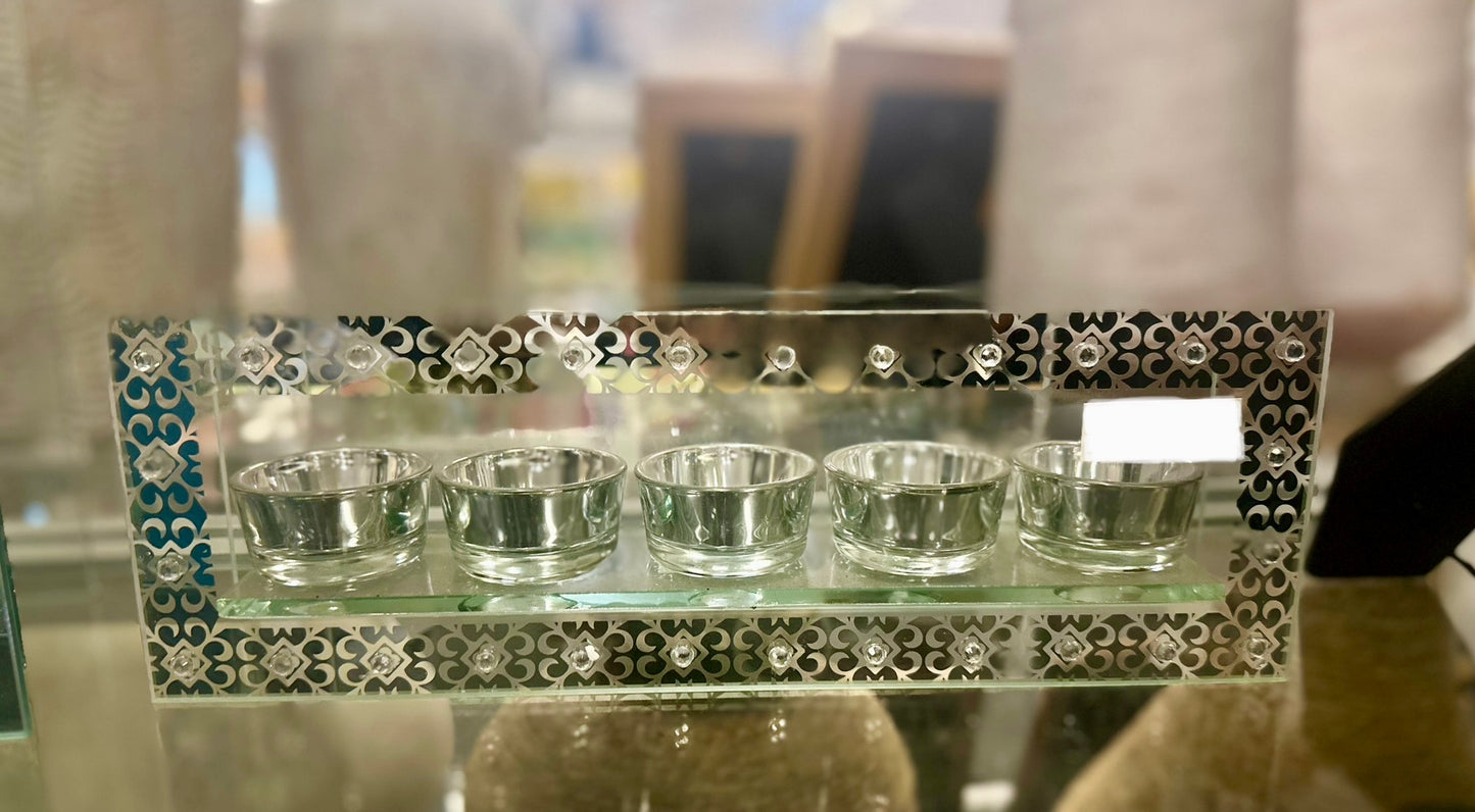 5 Tealight Holder Glass Set