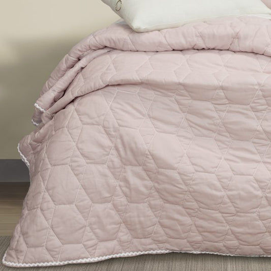 Bolston Pink Coverlet Set