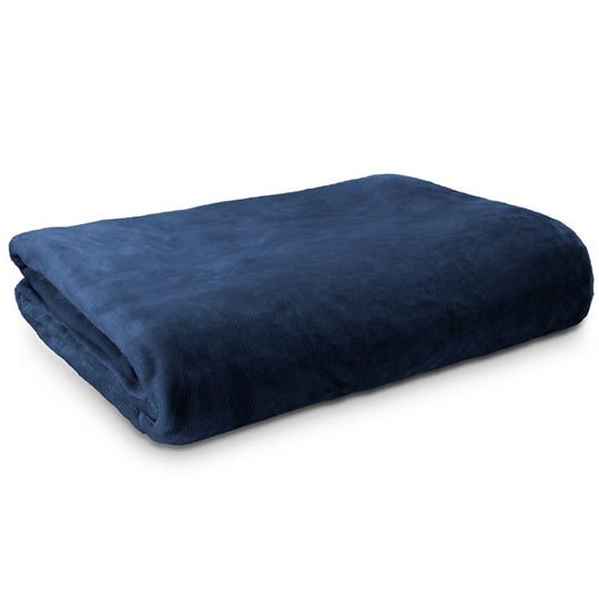 Lucia Luxury Plush Velvet Blanket - NAVY