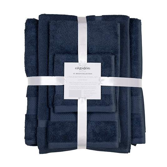 ALGODON "St Regis Collection" TOWEL PACK - 5PC - NAVY