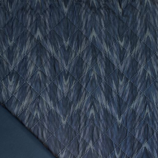 ARDOR BOUDOIR "Oak" EMBOSSED QUILT COVER SET INDIGO