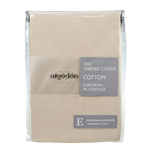 ALGODON "300TC Cotton" EURO PILLOWCASE (STONE)