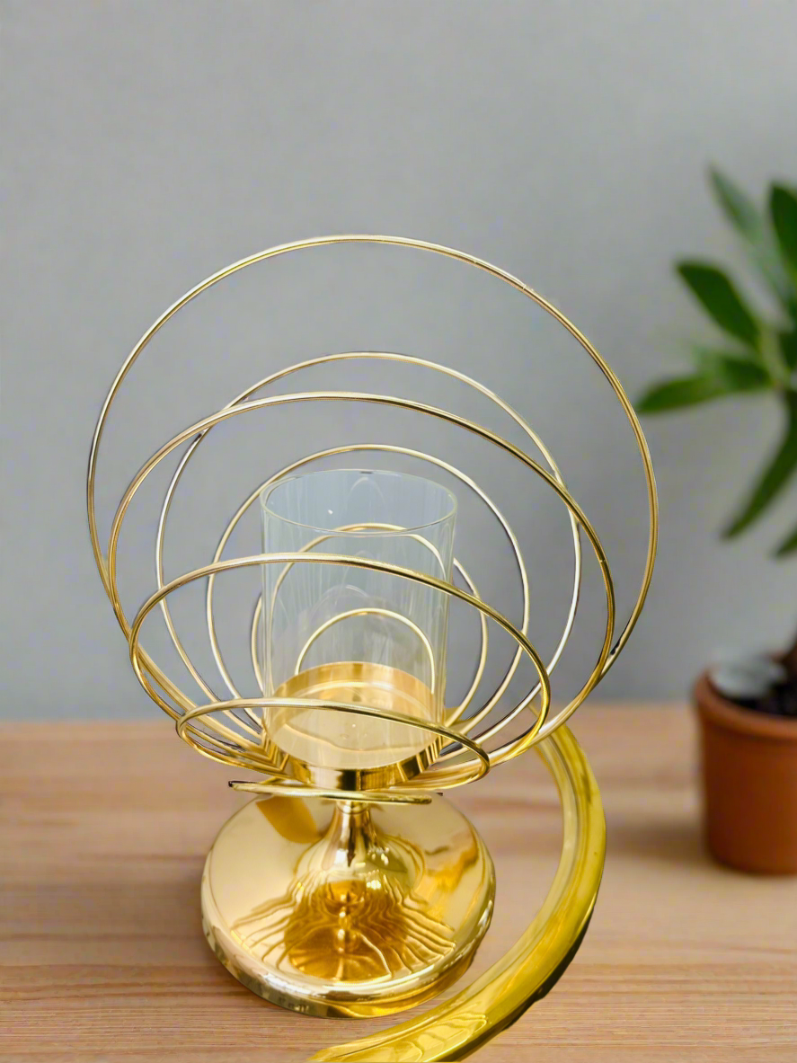 Modern Gold Candle Holder