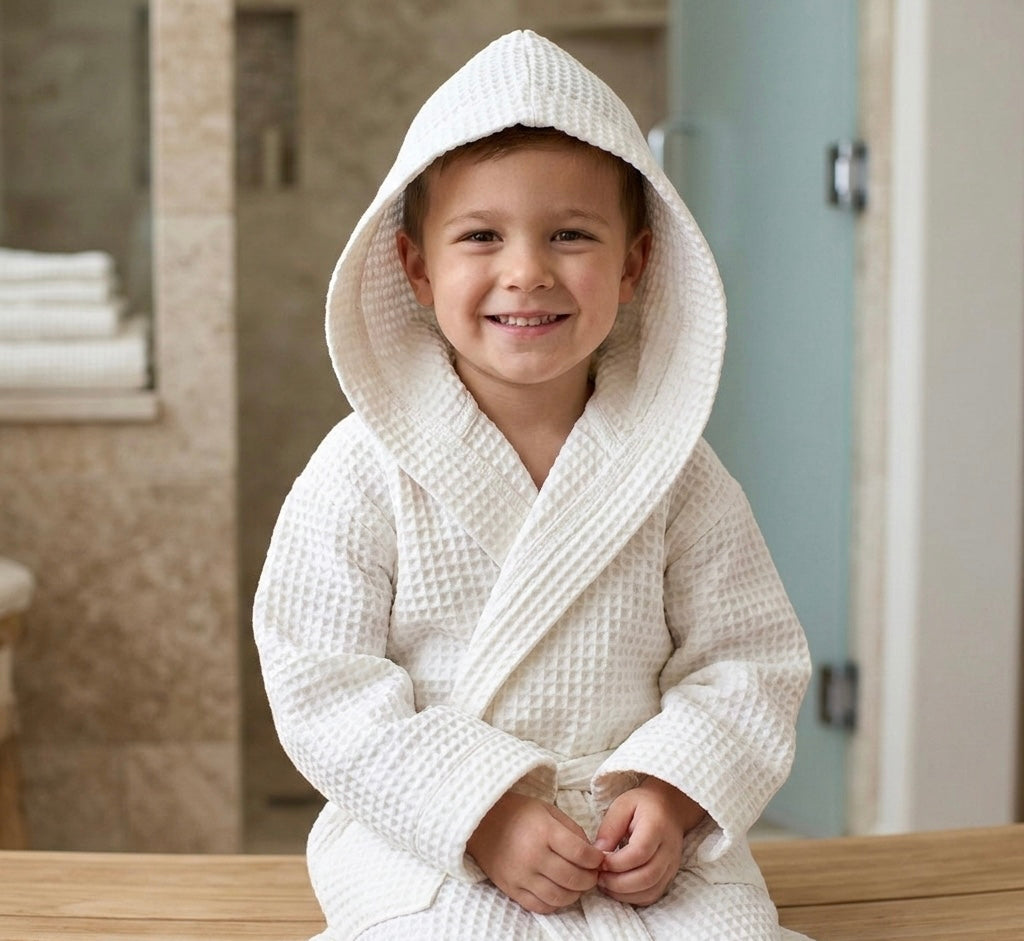 Cotton Kids Bath Robe with Hood