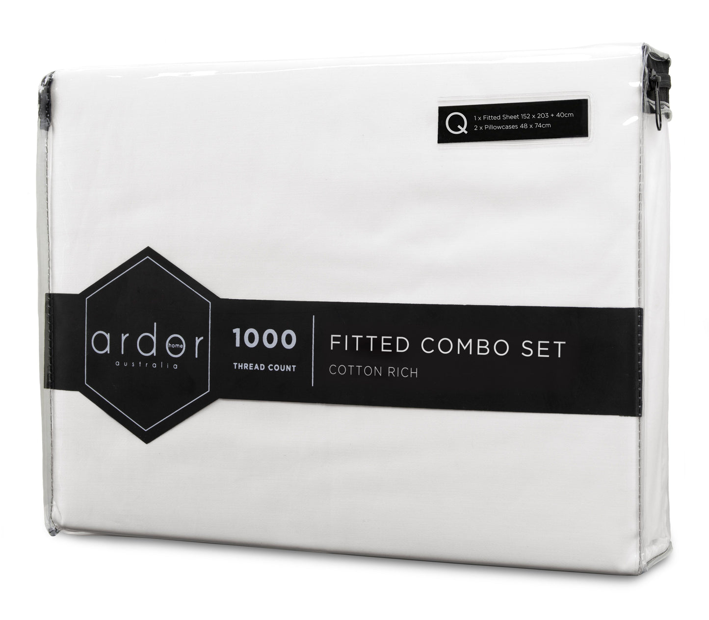 1000TC Fitted COMBO SHEET SET WHITE